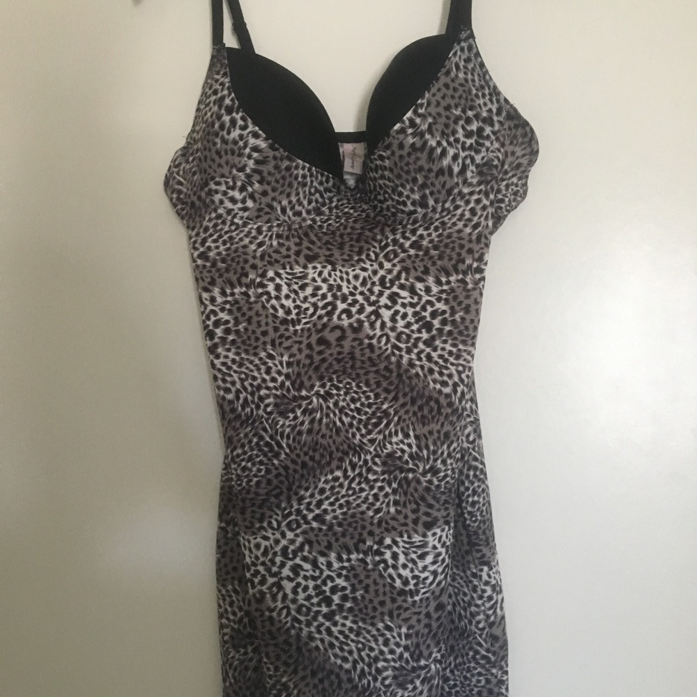 2X Heavenly Shapewear Animal Print Slip with Cups
